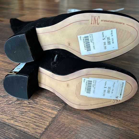 NWT INC International Concepts Rikkie2 Over the Knee Velvet Textured Boots - Picture 8 of 10